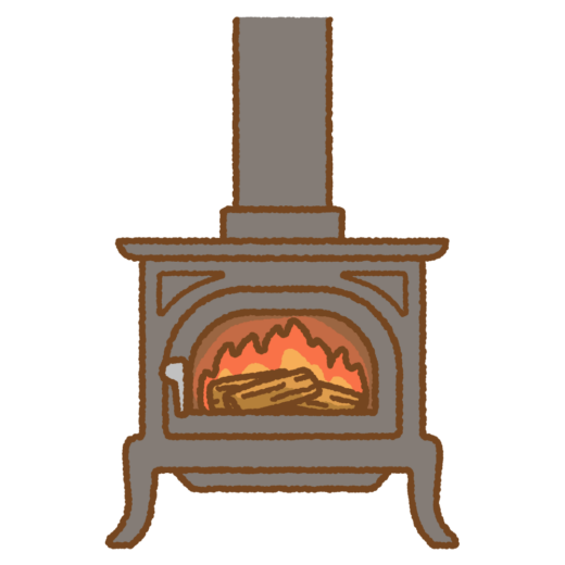 薪ストーブのイラスト