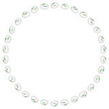 雪ウサギの丸フレーム素材のフリーイラスト Clip art of yukiusagi circle frame