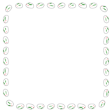 雪ウサギの正方形フレーム素材のフリーイラスト Clip art of yukiusagi square frame