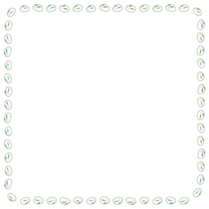 雪ウサギの正方形フレーム素材のフリーイラスト Clip art of yukiusagi square frame