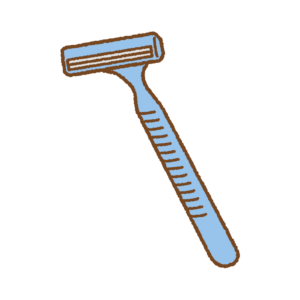 T字カミソリのフリーイラスト Clip art of T-shaped razor
