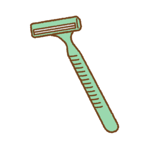 T字カミソリのフリーイラスト Clip art of T-shaped razor