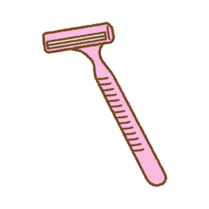 T字カミソリのフリーイラスト Clip art of T-shaped razor
