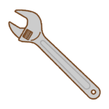 モンキーレンチのフリーイラスト Clip art of adjustable-wrench