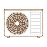 室外機のフリーイラスト Clip art of Outdoor-unit-of-air-conditioner
