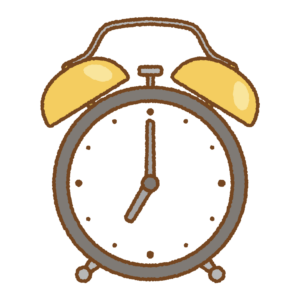 目覚まし時計のフリーイラスト Clip art of alarm-clock