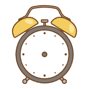 目覚まし時計のフリーイラスト Clip art of alarm-clock