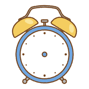 目覚まし時計のフリーイラスト Clip art of alarm-clock