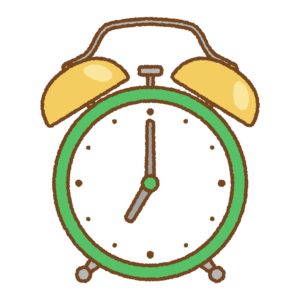 目覚まし時計のフリーイラスト Clip art of alarm-clock