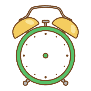 目覚まし時計のフリーイラスト Clip art of alarm-clock