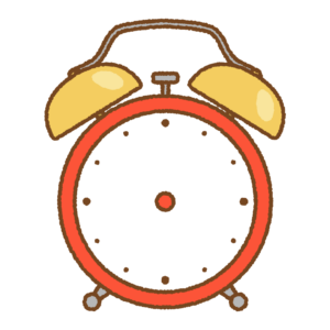 目覚まし時計のフリーイラスト Clip art of alarm-clock