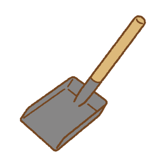 炭スコップのイラスト