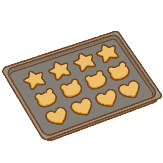 焼き上がったクッキーのイラスト