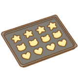 焼く前のクッキーのイラスト