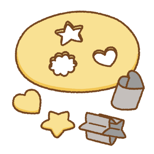 クッキーの型抜きのイラスト