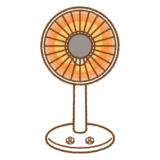 ハロゲンヒーターのフリーイラスト Clip art of halogen-heater