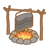 飯盒炊爨のイラスト