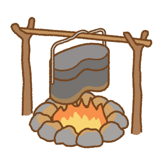 飯盒炊爨のイラスト