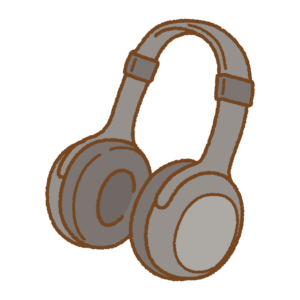 ワイヤレスヘッドホンのフリーイラスト Clip art of Wireless-headphone