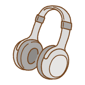 ワイヤレスヘッドホンのフリーイラスト Clip art of Wireless-headphone
