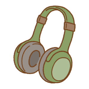 ワイヤレスヘッドホンのフリーイラスト Clip art of Wireless-headphone