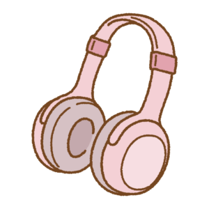 ワイヤレスヘッドホンのフリーイラスト Clip art of Wireless-headphone