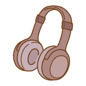 ワイヤレスヘッドホンのフリーイラスト Clip art of Wireless-headphone