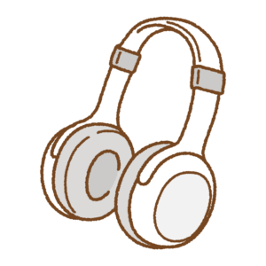 ワイヤレスヘッドホンのフリーイラスト Clip art of Wireless-headphone