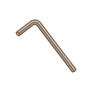 六角棒レンチのフリーイラスト Clip art of Hex-key