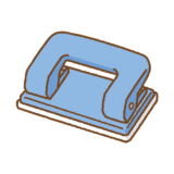穴あけパンチのフリーイラスト Clip art of hole-punch