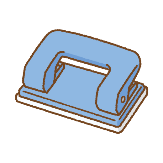 穴あけパンチのイラスト