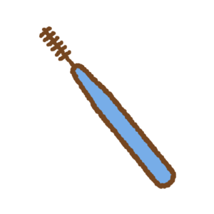 歯間ブラシのフリーイラスト Clip art of interdental-brush