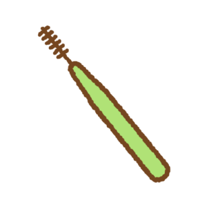 歯間ブラシのフリーイラスト Clip art of interdental-brush