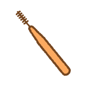 歯間ブラシのフリーイラスト Clip art of interdental-brush