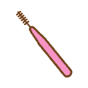 歯間ブラシのフリーイラスト Clip art of interdental-brush