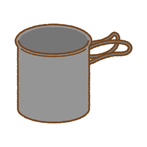 コッヘルのフリーイラスト Clip art of outdoor-cooker