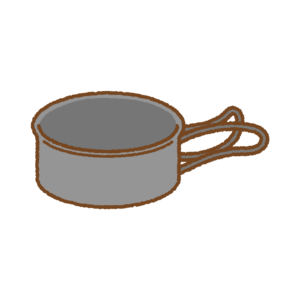 コッヘルのフリーイラスト Clip art of outdoor-cooker