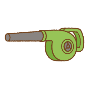 ブロワーのフリーイラスト Clip art of leaf-blower