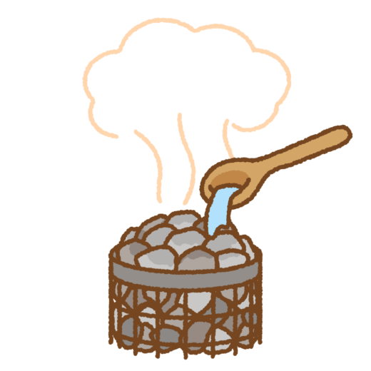 ロウリュのイラスト