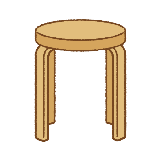 丸イスのイラスト