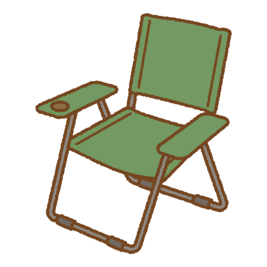 アウトドアチェアのイラスト