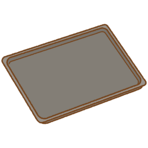 オーブン角皿のフリーイラスト Clip art of oven-plate