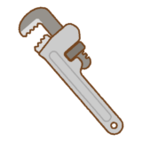 パイプレンチのイラスト