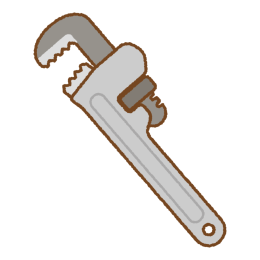 パイプレンチのイラスト