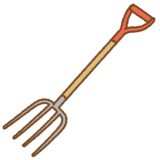 ピッチフォークのフリーイラスト Clip art of pitchfork