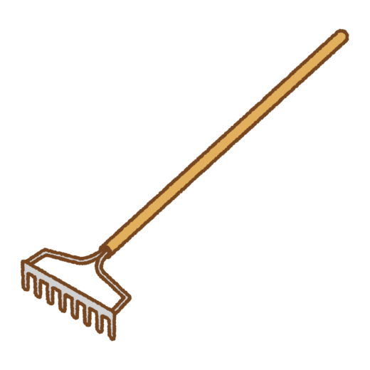 レーキのイラスト