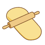 生地をのばすイラスト