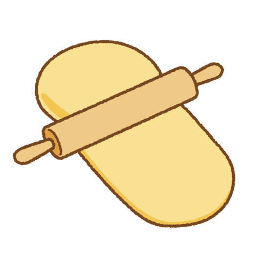 生地をのばすイラスト