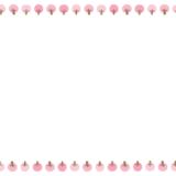 桜の木のフレーム素材のフリーイラスト Clip art of sakura-tree paper frame