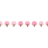 桜の木のライン素材のフリーイラスト Clip art of sakura-tree line